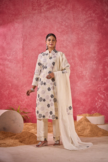 The Heritage Floral Embroidered 3-Piece Suit