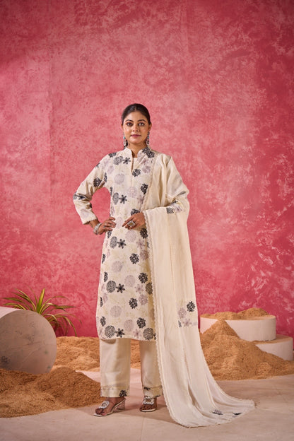 The Heritage Floral Embroidered 3-Piece Suit